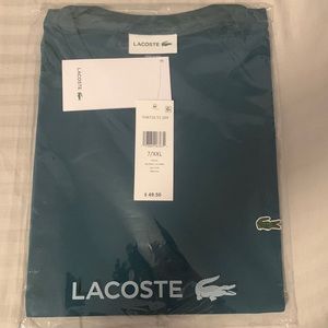 Lacoste green v neck t size 7/xxl  new with tags
